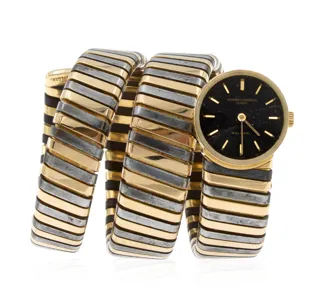 Bulgari Tubogas Yellow gold and Stainless steel Black