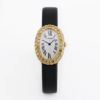 Cartier Baignoire Yellow gold White