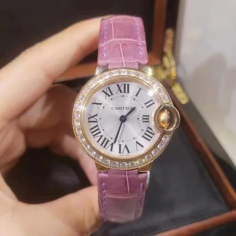 Cartier Ballon Bleu 28mm WE900251 28.6mm Rose gold Silver