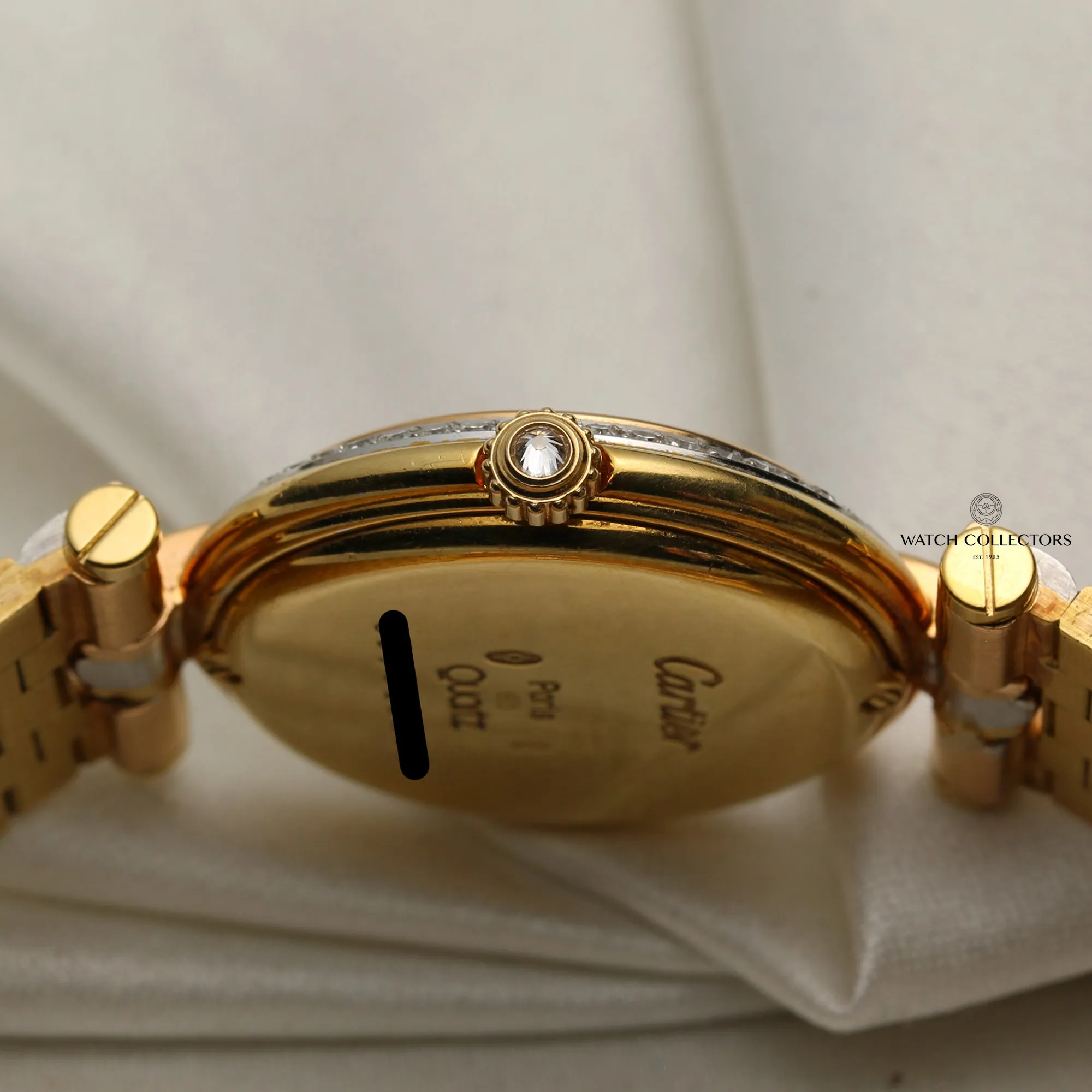 Cartier Colisee 28.5mm 18k white & yellow gold Pave 5