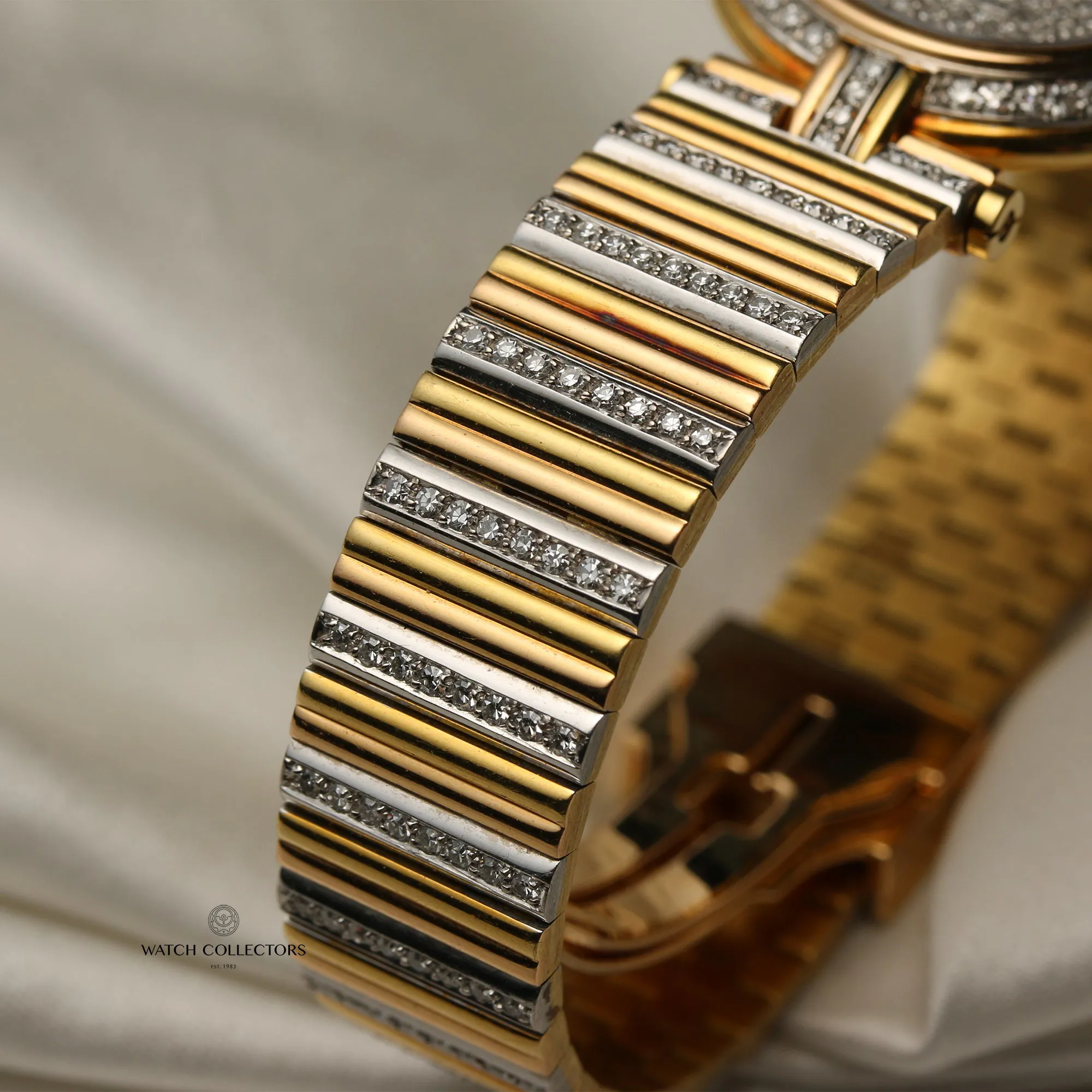 Cartier Colisee 28.5mm 18k white & yellow gold Pave 6