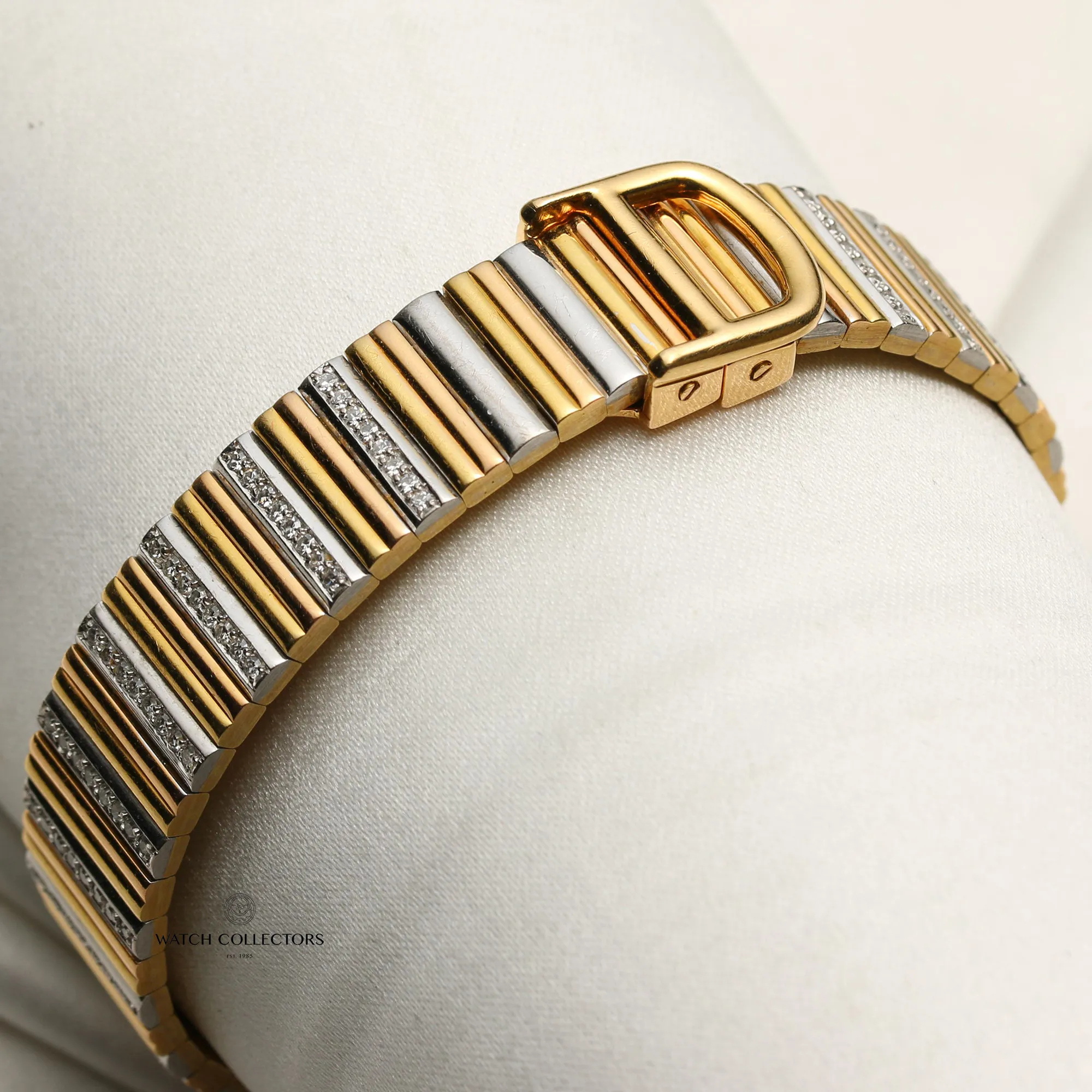 Cartier Colisee 28.5mm 18k white & yellow gold Pave 8