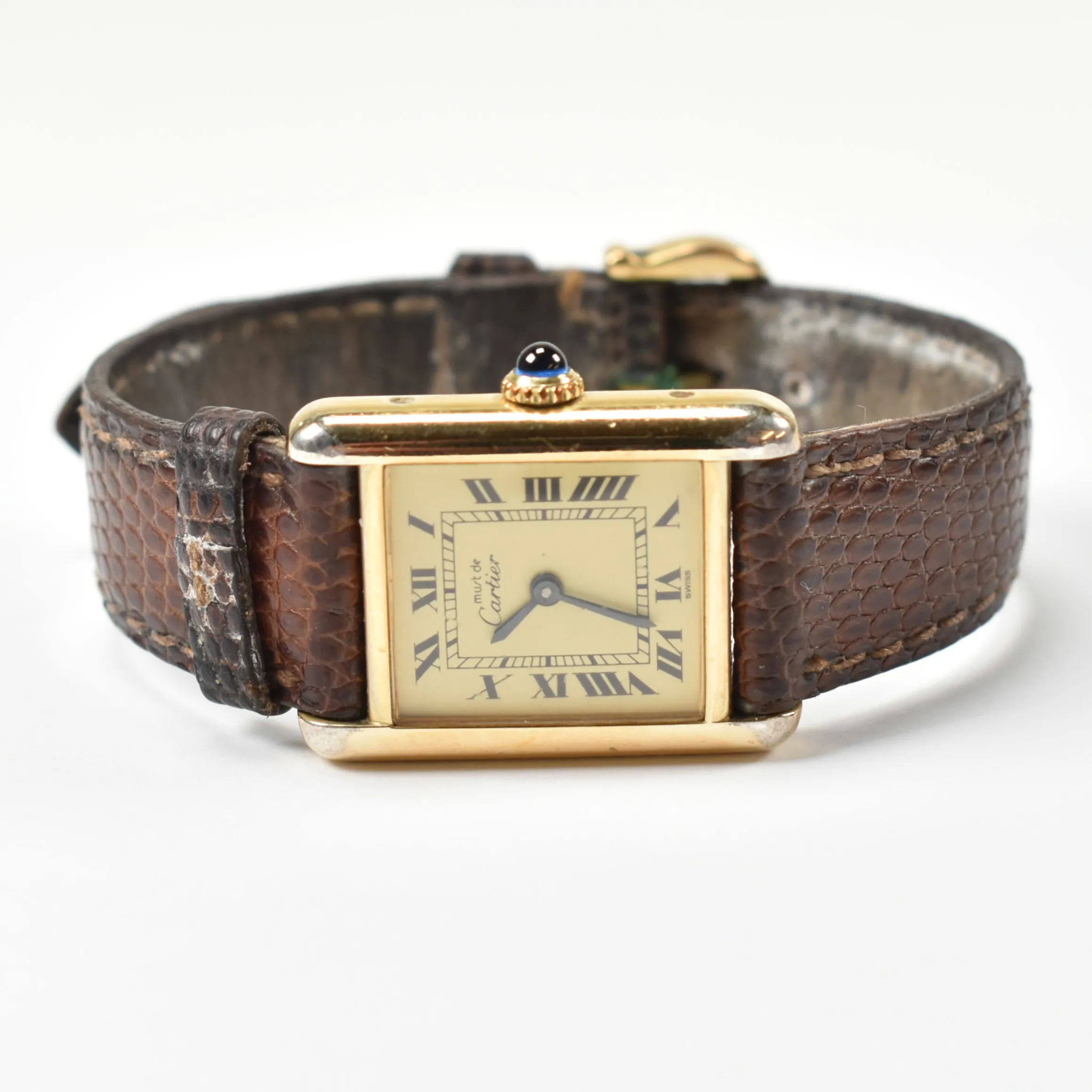 Cartier Tank 23mm Gold plated silver 9