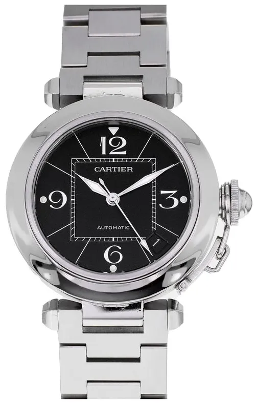 Cartier Pasha 2324 / W31043M7 35mm Stainless steel Black