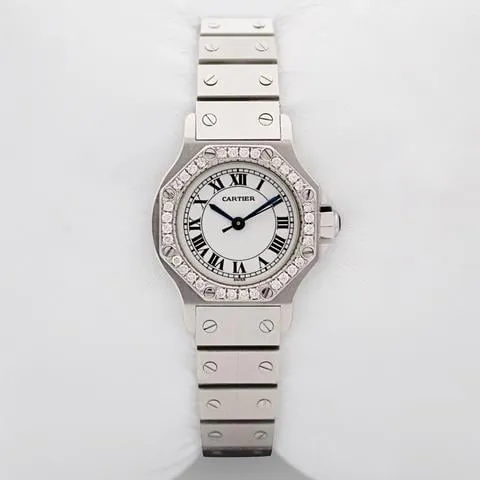 Cartier Santos 0906 25mm Stainless steel White 1