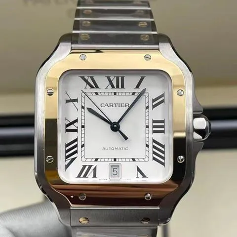 Cartier Santos W2SA0009 40mm Yellow gold and Stainless steel Silver