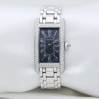 Cartier Tank Américaine 2489 19mm White gold Gray