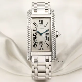 Cartier Tank Américaine 2490 22.5mm White gold White