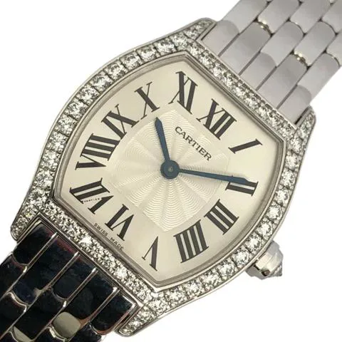 Cartier Tortue WA501011 24mm White gold Silver