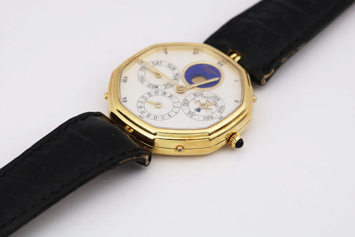 Gérald Genta Perpetual Calendar 2840.4 33mm Yellow gold and 18k yellow gold original white 2