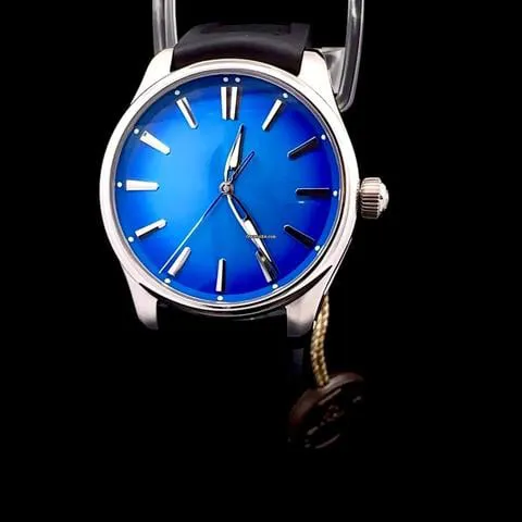 H. Moser & Cie. Pioneer 3200-1217 40mm Stainless steel Blue