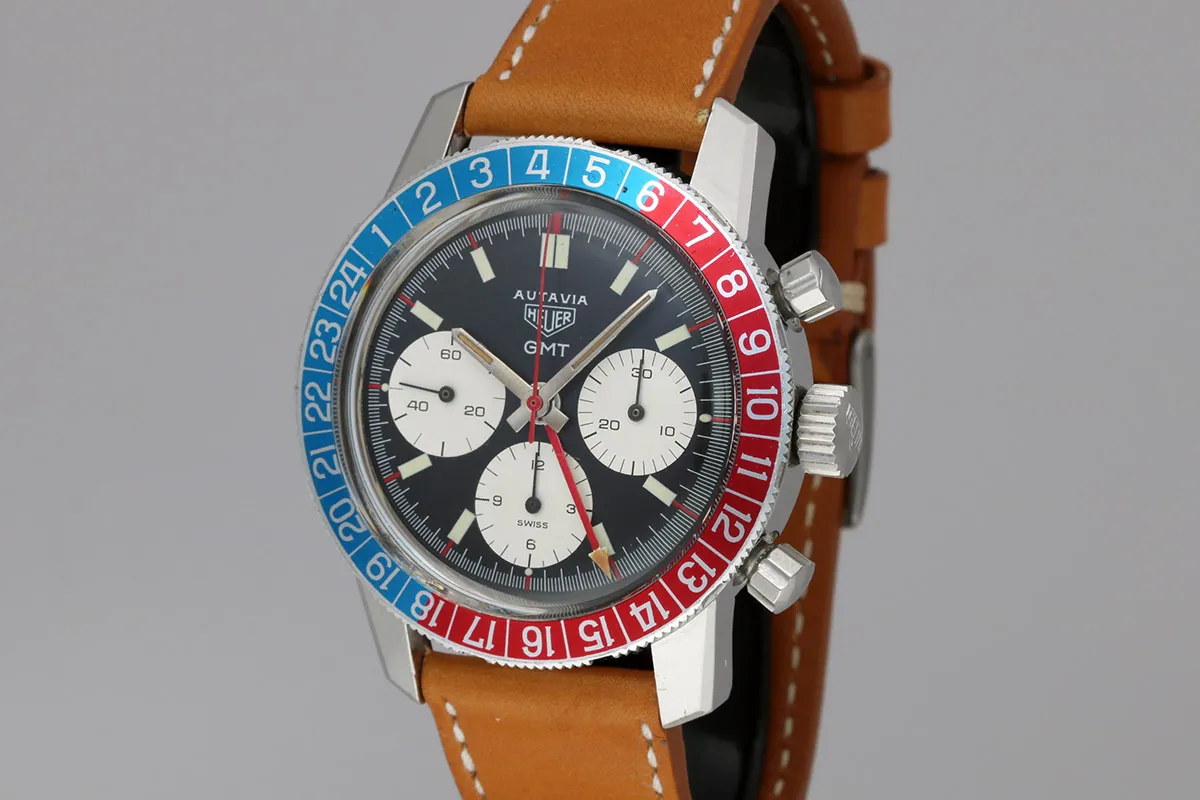 Heuer Autavia GMT 2446C 40mm Stainless steel 1