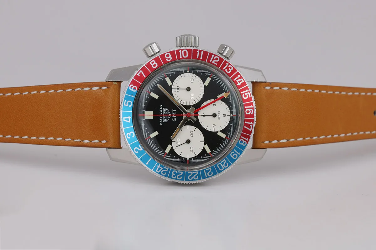 Heuer Autavia GMT 2446C 40mm Stainless steel 2