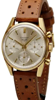 Heuer Carrera 12 2456 18k yellow gold Silver