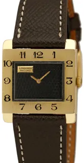 Longines Record 18k yellow gold Black