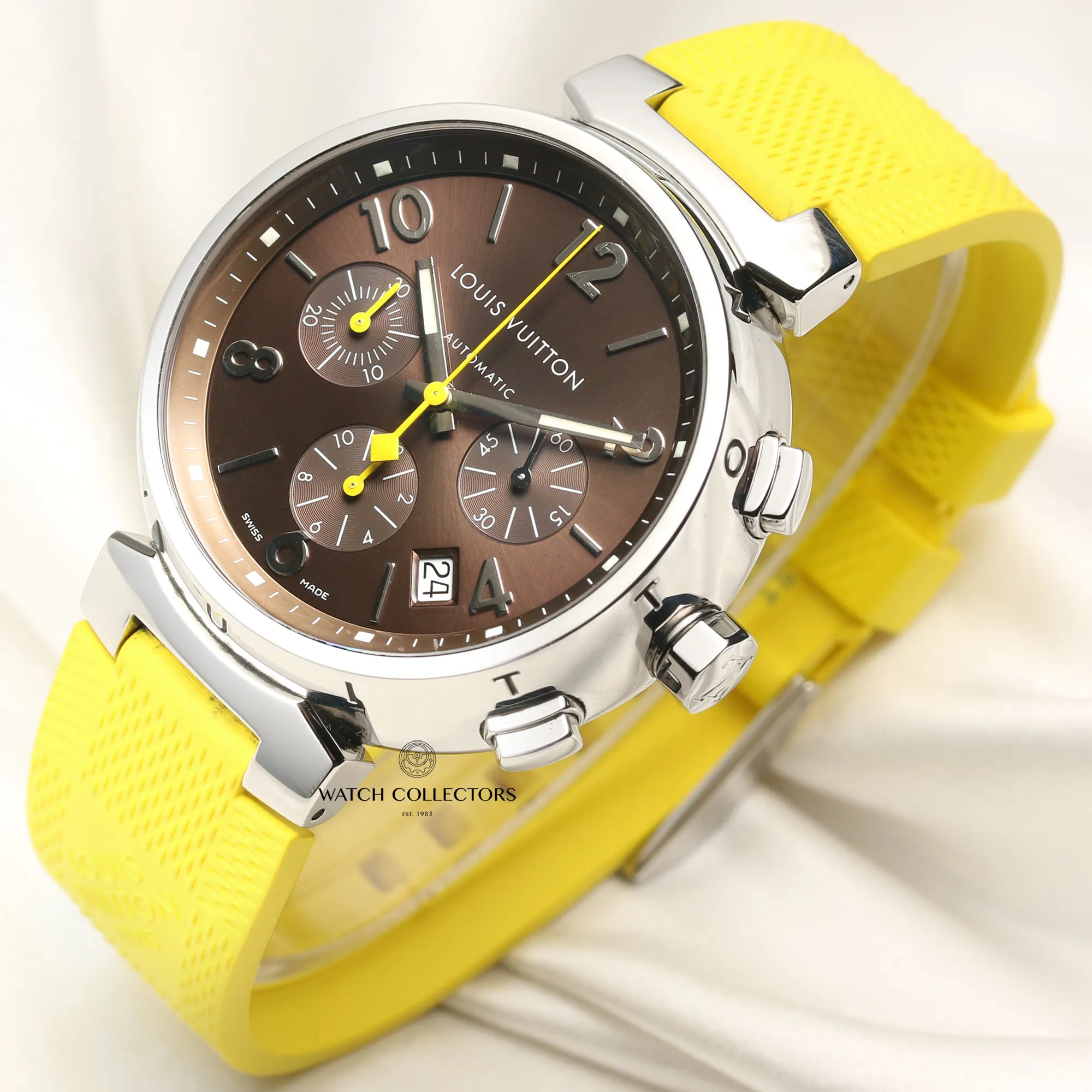 Louis Vuitton Tambour 41mm Stainless steel Brown 2