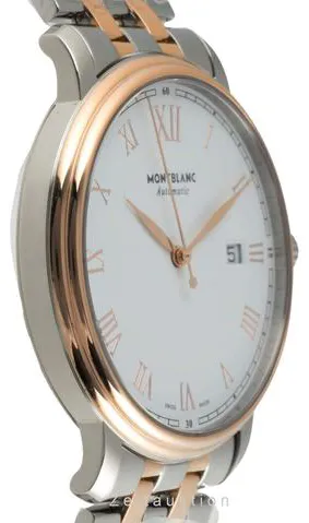 Montblanc Tradition 114337 40mm Yellow gold and Stainless steel White 4