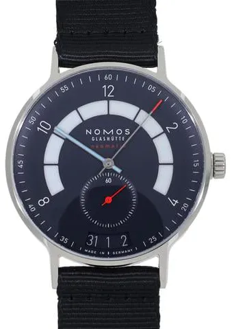 NOMOS Autobahn AB161011BL2 / 1302 41mm Stainless steel Blue