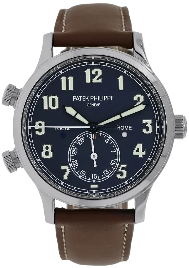 Patek Philippe Calatrava Pilot Travel Time 5524G-001 42mm White gold Blue