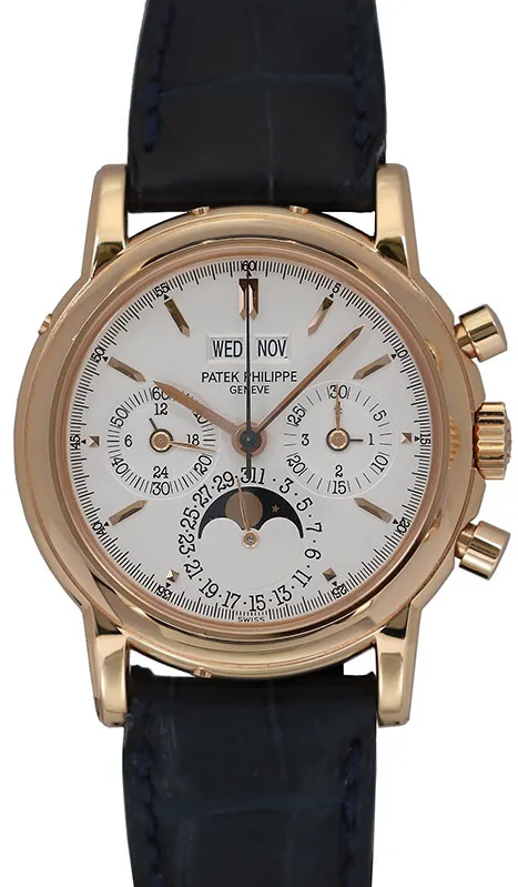 Patek Philippe Perpetual Calendar Chronograph 3970ER-012 36mm Rose gold and 18k rose gold Silver