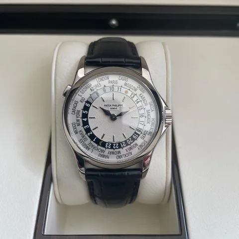 Patek Philippe World Time 5110G-001 37mm White gold Silver