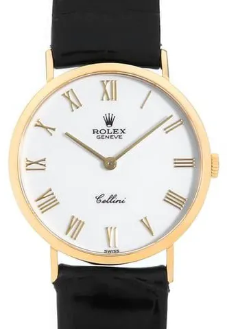 Rolex Cellini 4112/8 32mm Yellow gold White