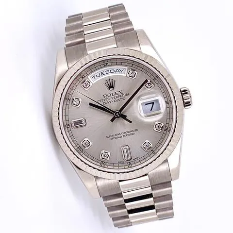 Rolex Day-Date 36 118239 36mm White gold Silver