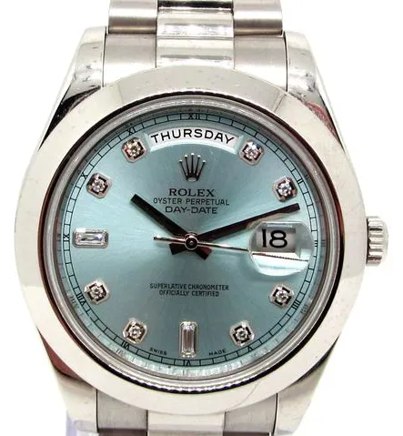 Rolex Day-Date II 218206 41mm Platinum Blue