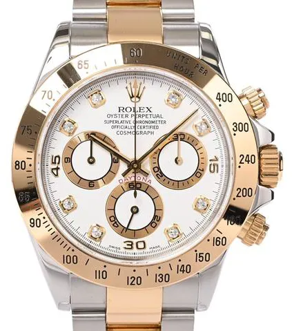 Rolex Daytona 116523G 40mm Yellow gold and Stainless steel White