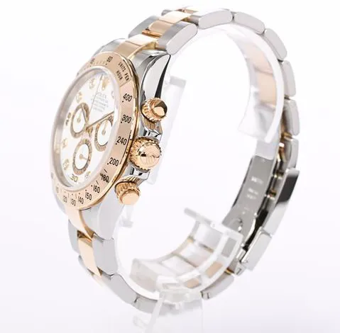 Rolex Daytona 116523G 40mm Yellow gold and Stainless steel White 1