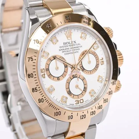 Rolex Daytona 116523G 40mm Yellow gold and Stainless steel White 3