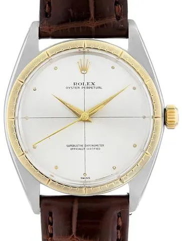 Rolex Oyster Perpetual 34 1008 34mm Yellow gold and stainless steel Silver