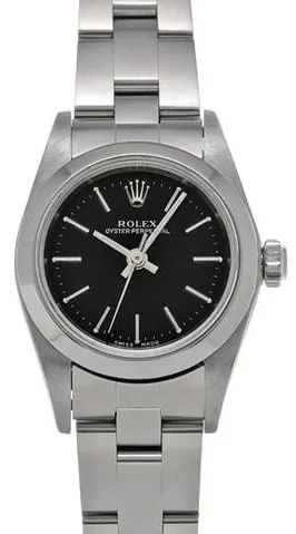 Rolex Oyster Perpetual 76080 24mm Stainless steel Black