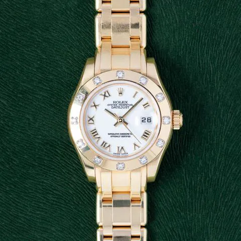 Rolex Lady-Datejust Pearlmaster 80318 29mm Yellow gold White