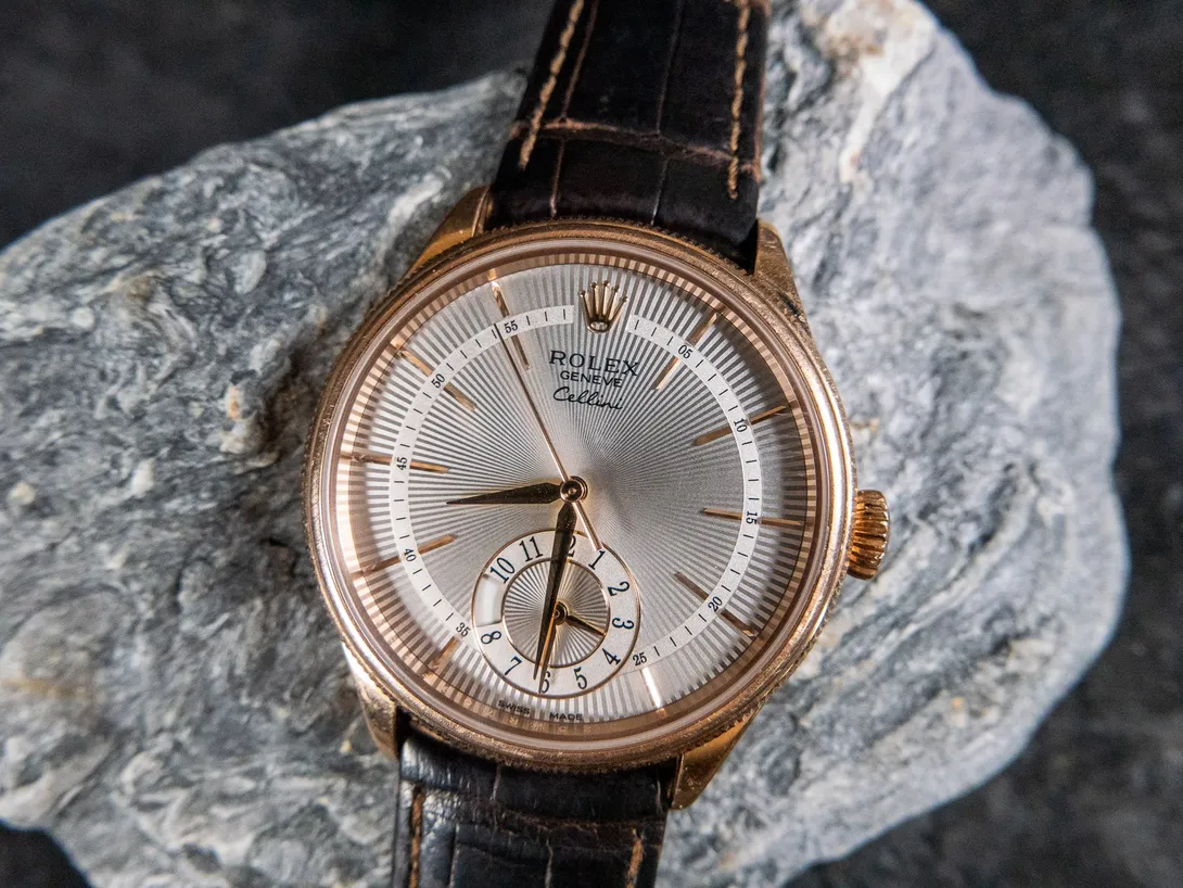 Rolex Cellini 50525 39mm Rose gold Guilloché