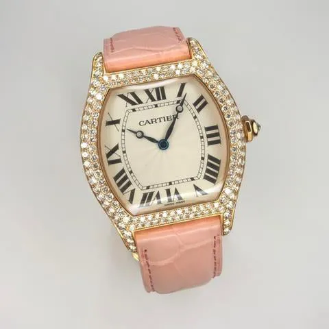 Cartier Tortue WA503951 43mm Rose gold Silver