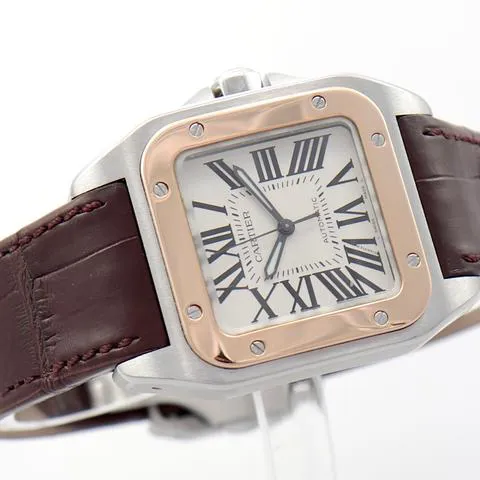 Cartier Santos 100 2878 33mm Yellow gold and Stainless steel White 1