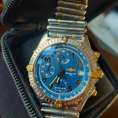 Breitling Chronomat B13050.1 39mm Yellow gold and stainless steel Blue 9