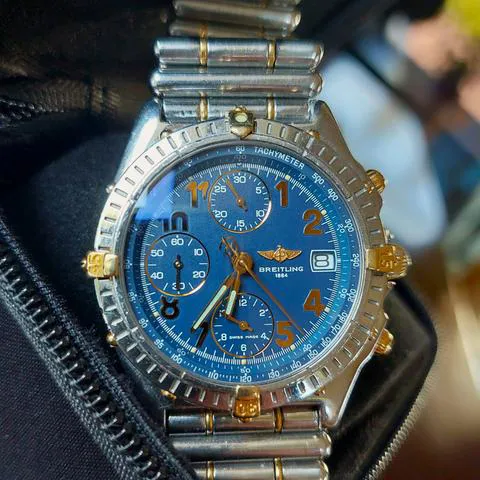 Breitling Chronomat B13050.1 39mm Yellow gold and stainless steel Blue 12