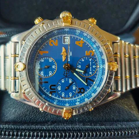 Breitling Chronomat B13050.1 39mm Yellow gold and stainless steel Blue 13