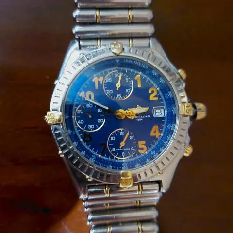 Breitling Chronomat B13050.1 39mm Yellow gold and stainless steel Blue 14