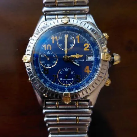 Breitling Chronomat B13050.1 39mm Yellow gold and stainless steel Blue 15