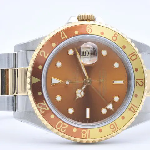 Rolex GMT-Master II 16713 40mm Yellow gold and Stainless steel Brown 9