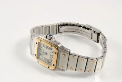 Cartier Santos Galbée 1057930 24mm Yellow gold and Stainless steel White