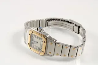 Cartier Santos Galbée 1057930 Yellow gold and Stainless steel White