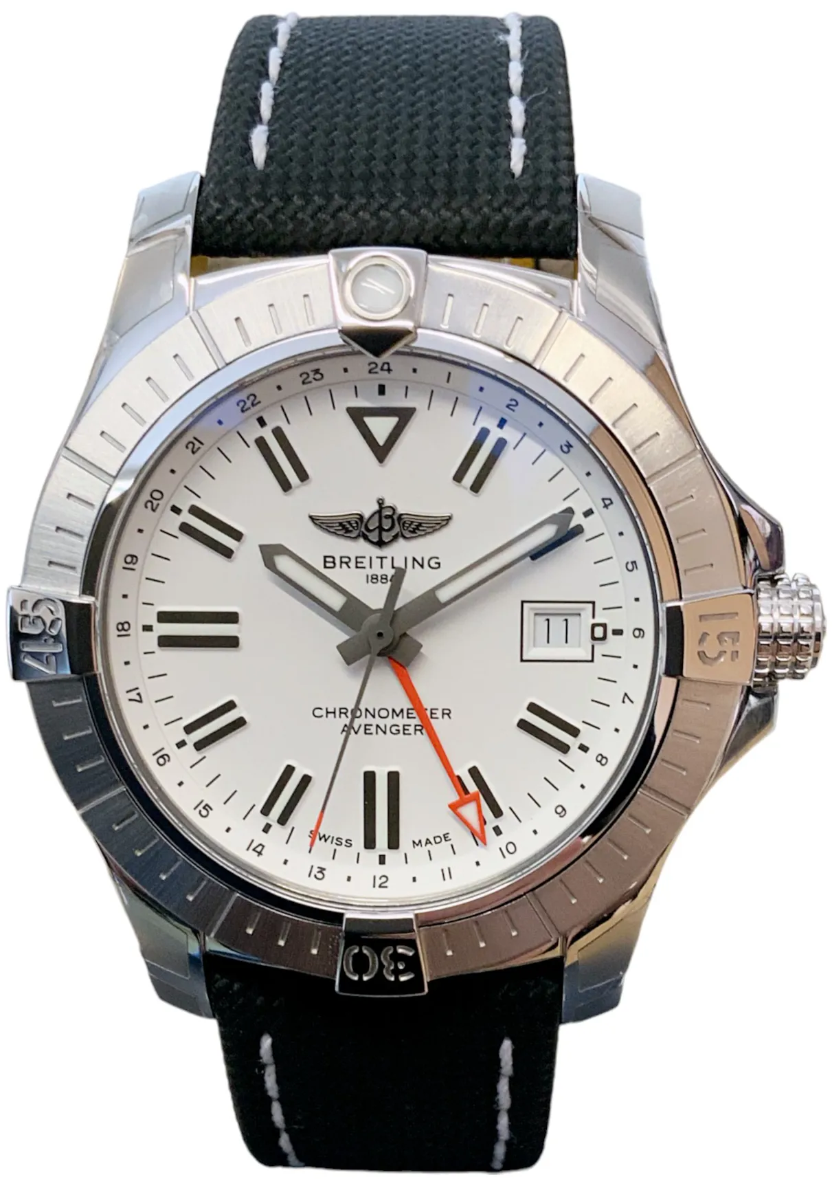 Breitling Avenger A32397 43mm Stainless steel White Baton