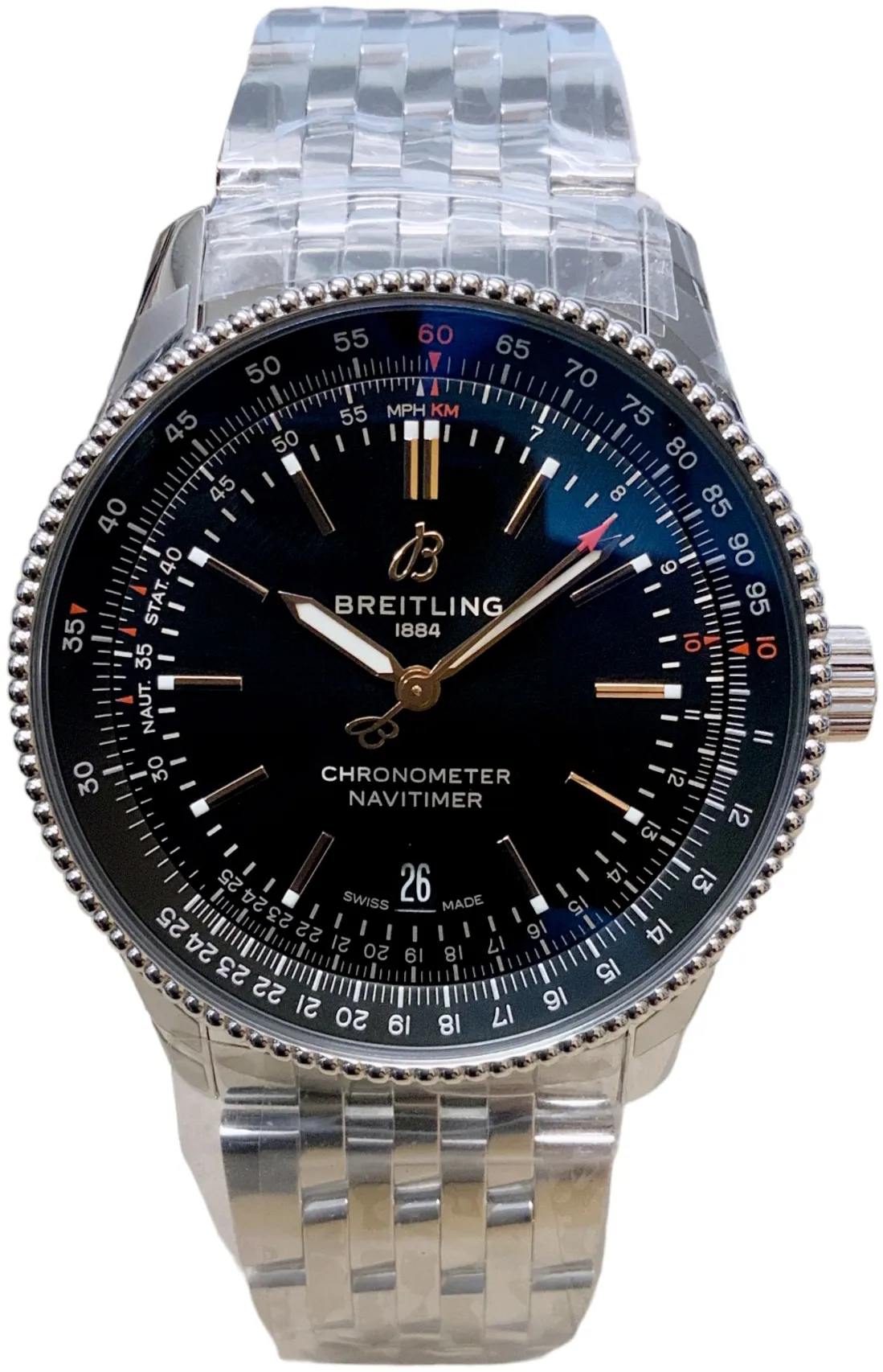 Breitling Navitimer A17326 41mm Stainless steel Black Baton