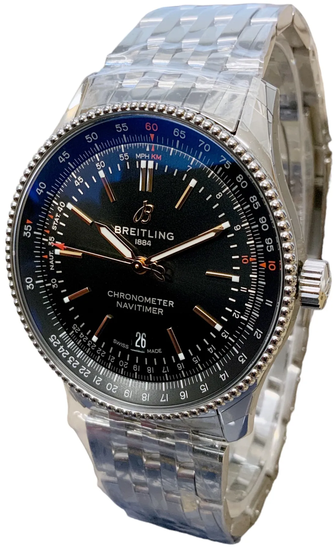 Breitling Navitimer A17326 41mm Stainless steel Black Baton 1