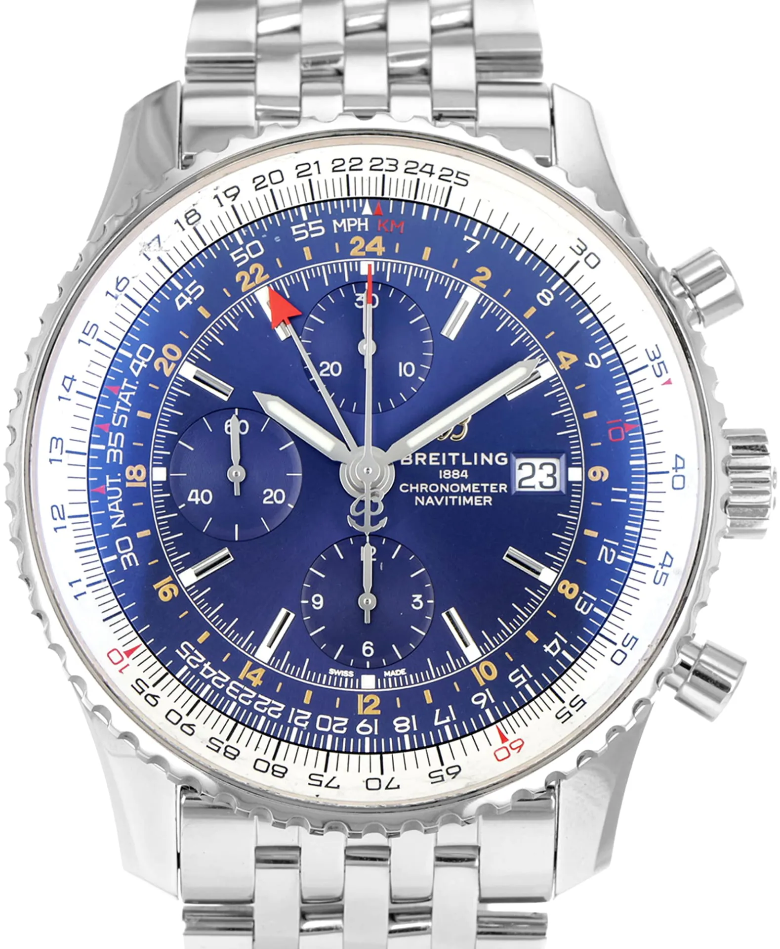 Breitling Navitimer A24322121C1A1 46mm Stainless steel Blue