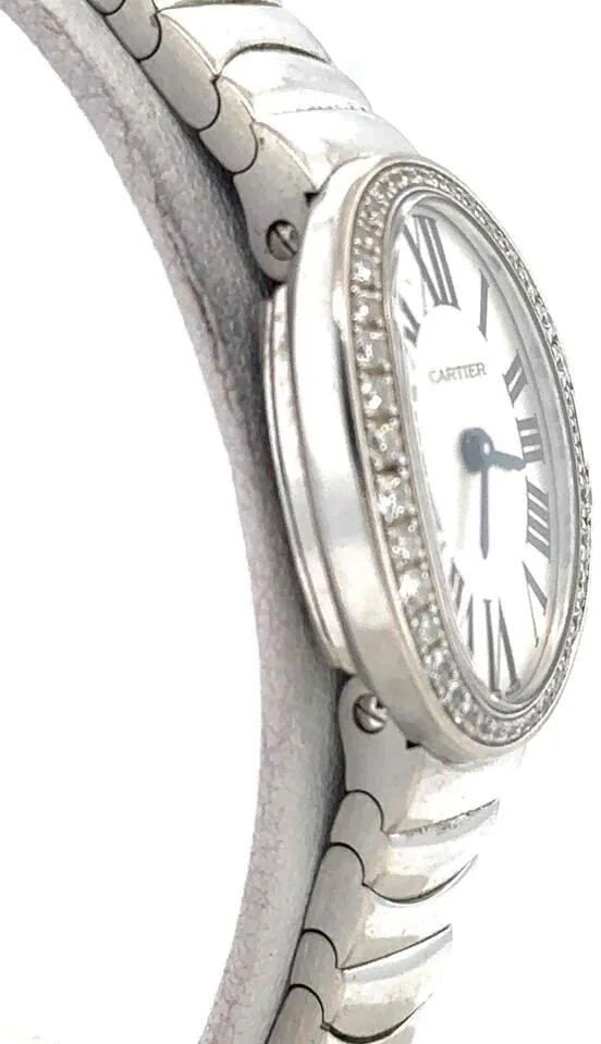 Cartier Mini Baignoire WB520025 25.5mm White gold Silver 1